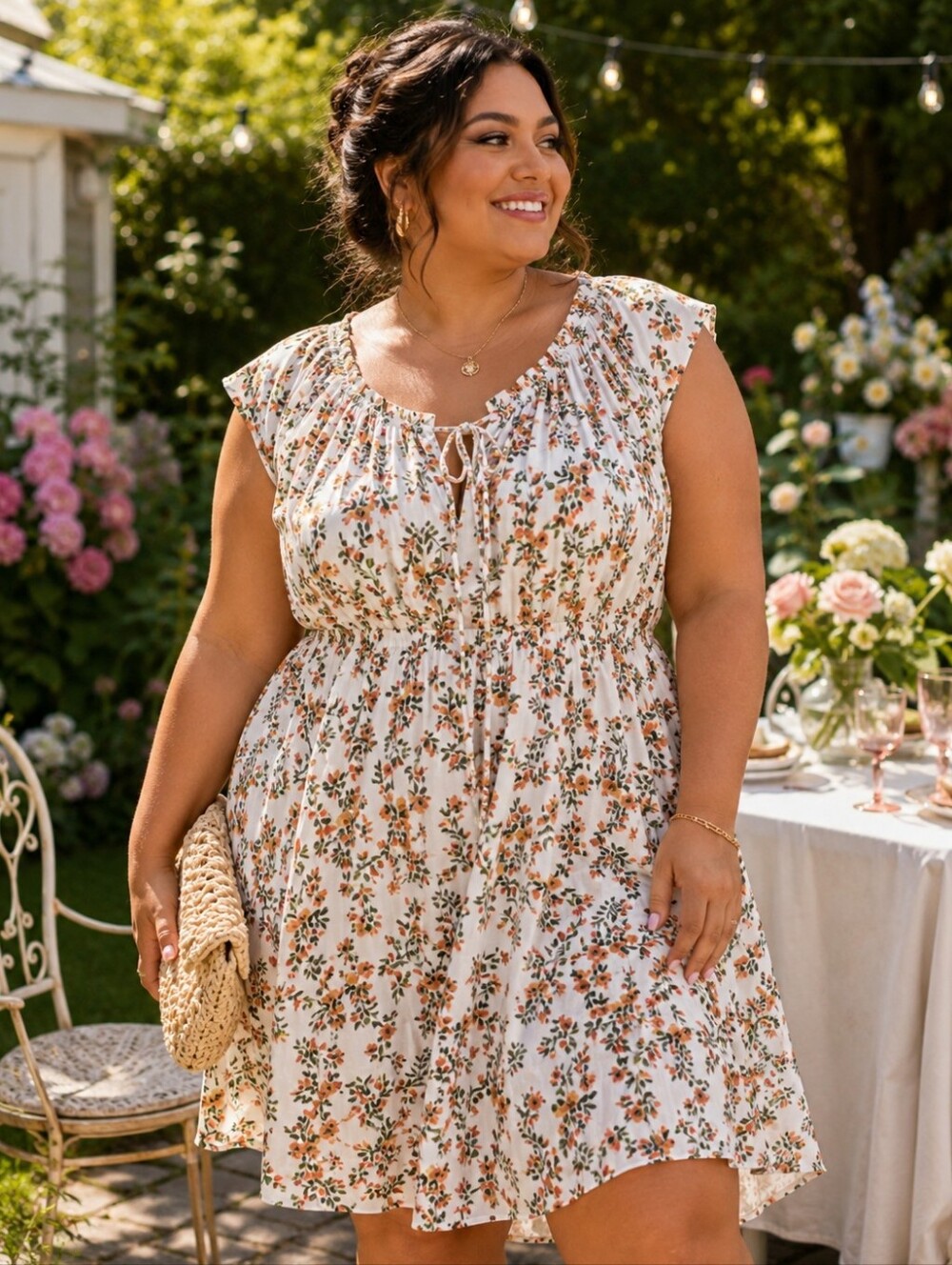 Torrid White Floral Sleeveless Dress. In EUC